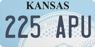 KS license plate 225APU