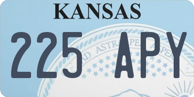 KS license plate 225APY
