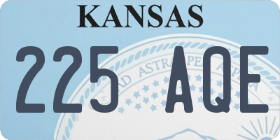 KS license plate 225AQE