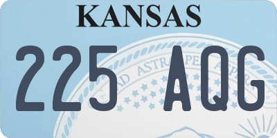 KS license plate 225AQG