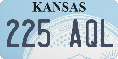 KS license plate 225AQL