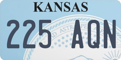 KS license plate 225AQN