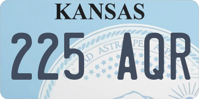 KS license plate 225AQR