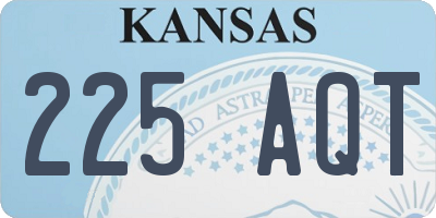 KS license plate 225AQT