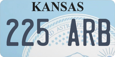 KS license plate 225ARB