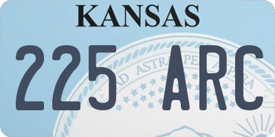KS license plate 225ARC