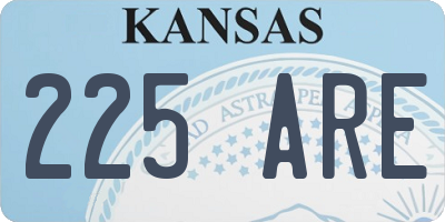 KS license plate 225ARE