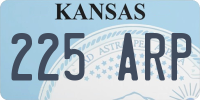 KS license plate 225ARP