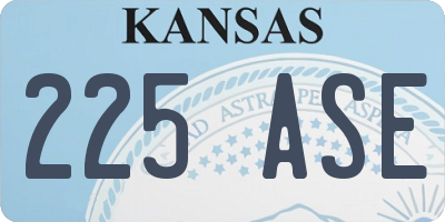 KS license plate 225ASE