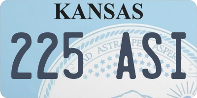 KS license plate 225ASI
