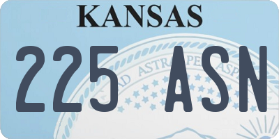 KS license plate 225ASN