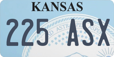 KS license plate 225ASX