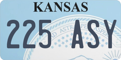 KS license plate 225ASY