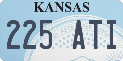 KS license plate 225ATI