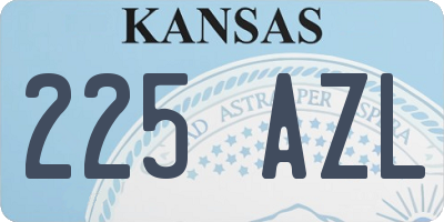 KS license plate 225AZL