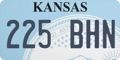 KS license plate 225BHN