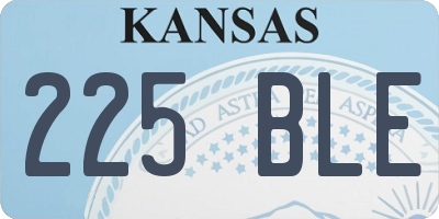 KS license plate 225BLE