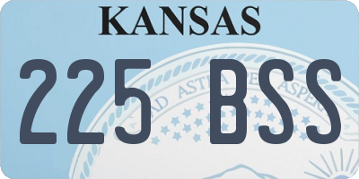 KS license plate 225BSS