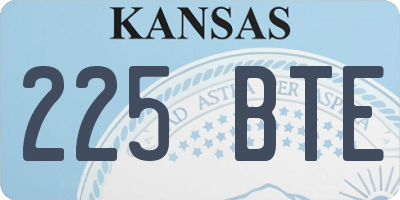 KS license plate 225BTE