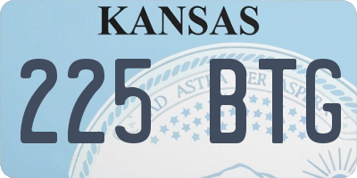 KS license plate 225BTG