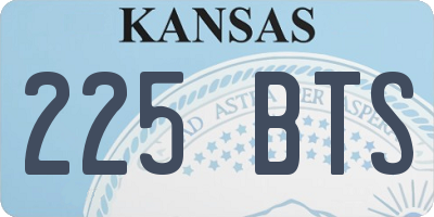KS license plate 225BTS
