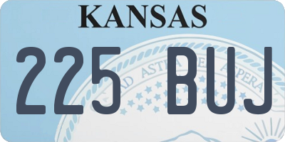 KS license plate 225BUJ