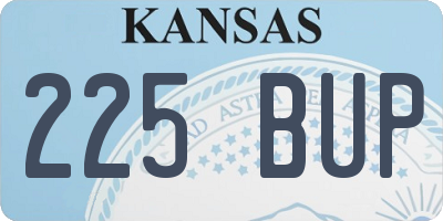 KS license plate 225BUP