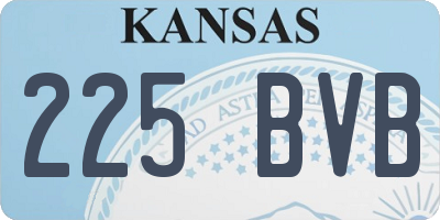 KS license plate 225BVB
