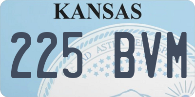 KS license plate 225BVM