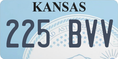 KS license plate 225BVV