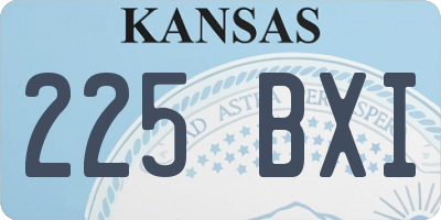 KS license plate 225BXI