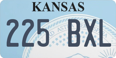 KS license plate 225BXL