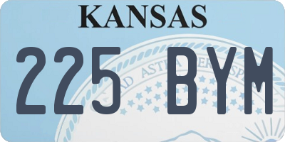 KS license plate 225BYM