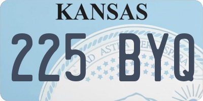 KS license plate 225BYQ