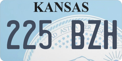 KS license plate 225BZH