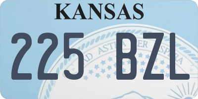 KS license plate 225BZL