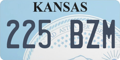 KS license plate 225BZM