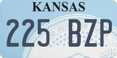 KS license plate 225BZP