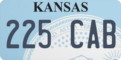 KS license plate 225CAB
