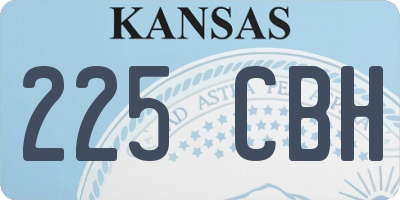 KS license plate 225CBH