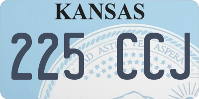 KS license plate 225CCJ