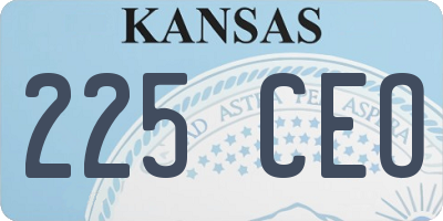 KS license plate 225CEO