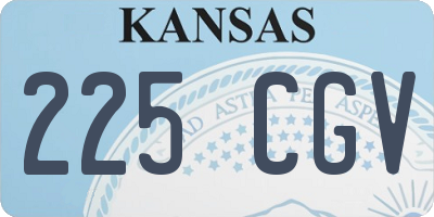 KS license plate 225CGV