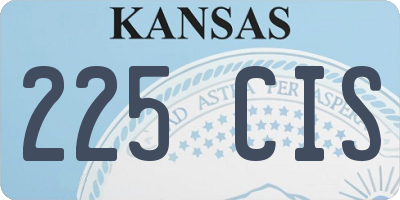 KS license plate 225CIS