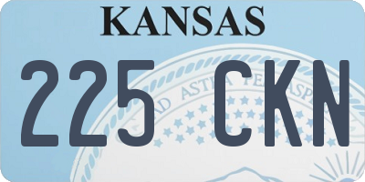 KS license plate 225CKN