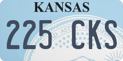 KS license plate 225CKS