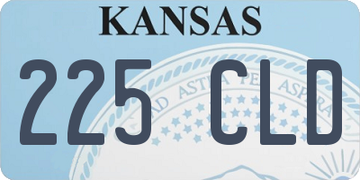 KS license plate 225CLD