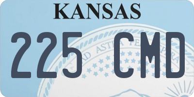 KS license plate 225CMD