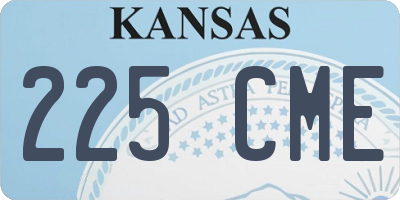 KS license plate 225CME