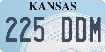 KS license plate 225DDM